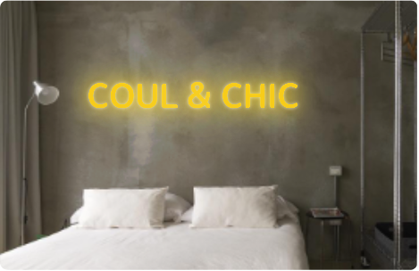 Custom text: COUL & CHIC